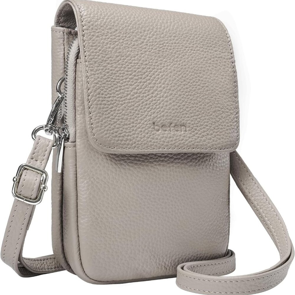Genuine Leather Small Crossbody Bags for Women, Cell Phone Cross body Purse Bag